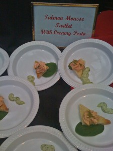 Catering By Scott - Salmon Mousse Tartlet with Creamy Pesto